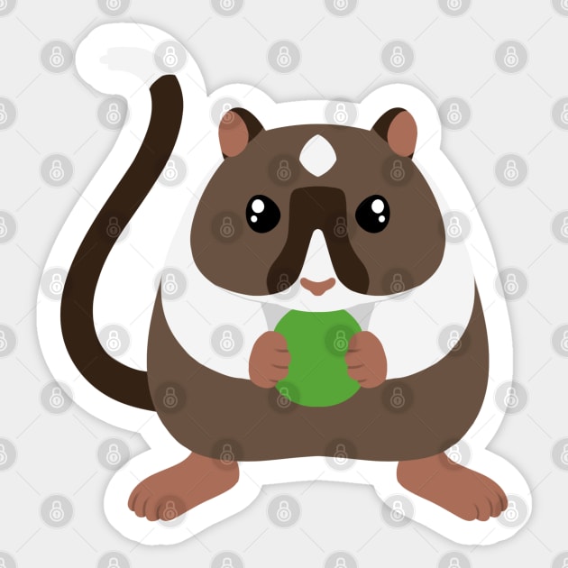 Gerbil Eating Grapes Sticker by Firestorm Fox
